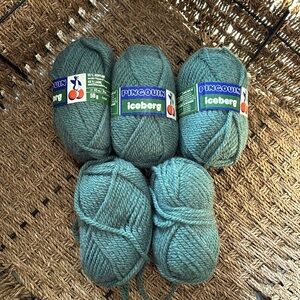Pingouin "Iceberg" Yarn, Lot of 5